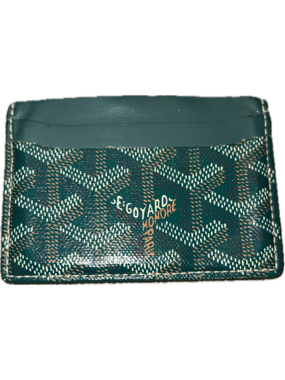 EUC Goyard Wallet Green Cardholder